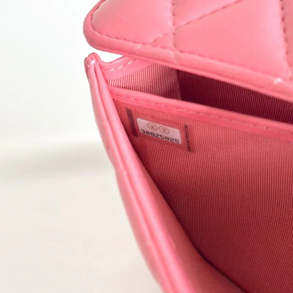 Chanel Classic Flap Wallet Pink Leather - Picture 14 of 16